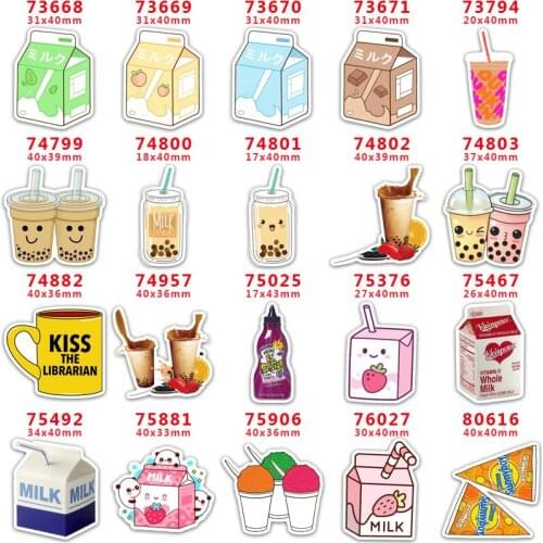 DIY Craft Supplies Sewing Accessories Cartoon Drinks Printed Planar Resins Mold 30 Pieces. PR-73668