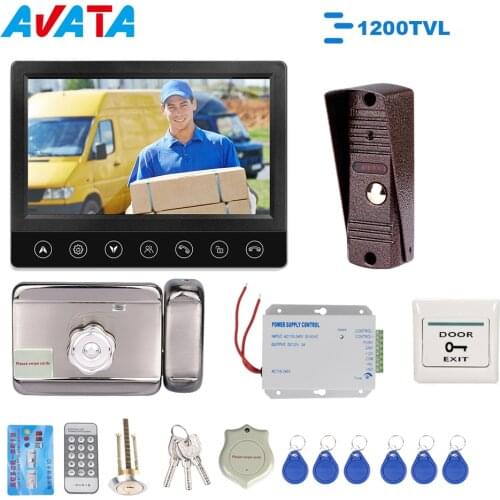AVATA Video Intercom 1200TVL For Home Security Metal IP65 Rainproof IR Doorbell And Display With Call Unlock Monitor Function