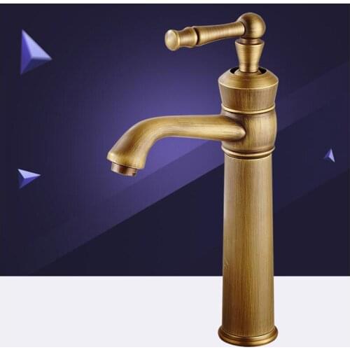 Vidric Pagoda Antique bathroom single handle basin faucets hot and cold water mixer tap bathrom washbasin faucet Basin Tap Crane