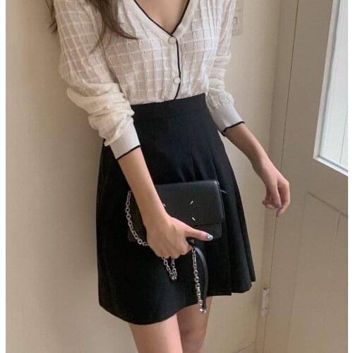 New A Line Japanese Harajuku Autumn Winter Women Skirt High Waist Solid Female Korean Streetwear Elegant Long Skirts New