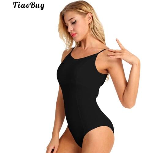 Sexy Summer Women Adult Bodysuit Criss Cross Back Built In Shelf Bra Ballet Dancer Leotard Jumpsuit
