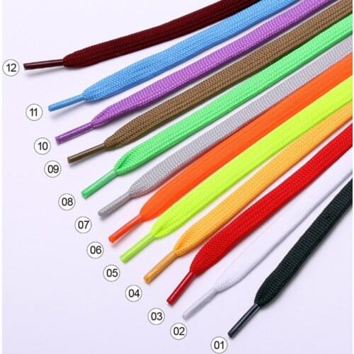 1 Pair 100cm Solid Color Flat Sports Canvas Shoelaces For Sneakers Polyester Outdoor Rubber Shoe Laces Strings Cordones Zapato