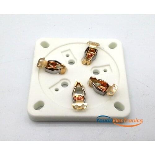 1PC 7Pin Tube Socket Base Chassis Mount Ceramic Vacuum Tube socket Gold plated for GM70 GM71