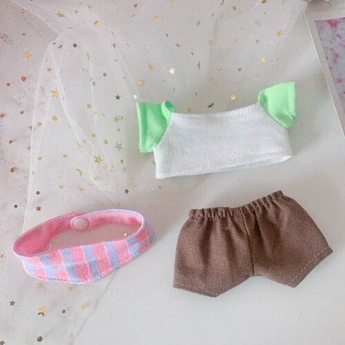 20cm EXO Baby Doll Clothes Plush Dolls Clothes Lovely hat Toy Dolls Accessories for Korea Kpop EXO idol Dolls