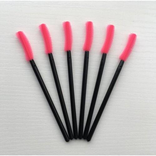 200pcs Mascara Wands Knife Tip Silicone Durable Micro Disposable Eyelash Extension Indivdual Applicators Mascara Brush for Woman
