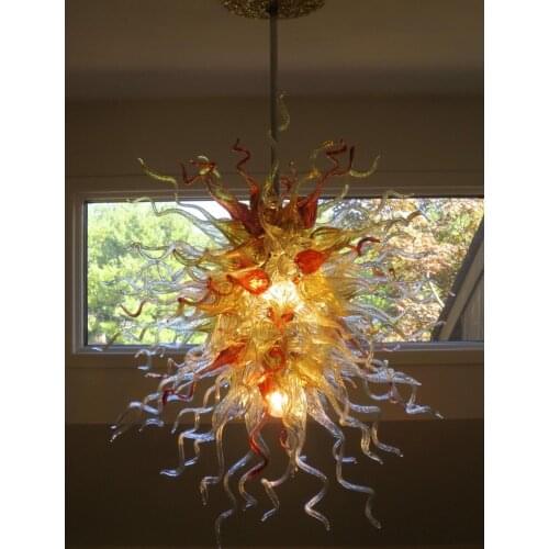 Free Shipping 110v/120v LED Bulbs Mini Colored Chinese Modern Murano Glass Chandelier