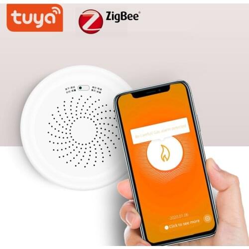 ZigBee Gas Leak Detector Combustible Gas Alarm Sensor Home Alarm System Required Work With ZigBee Getway Tuya Smart Life APP