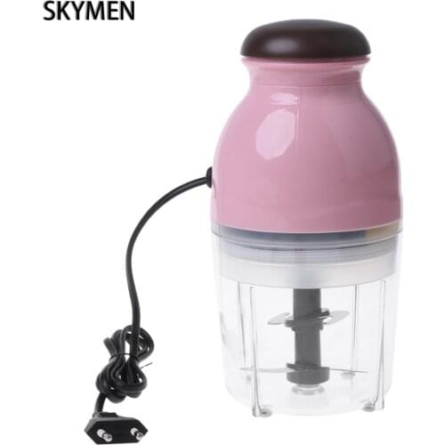 SKYMEN 250W EU Plug Mini Electric Meat Grinder Food Processor Vegetable Fruit Blender Chopper 600ml