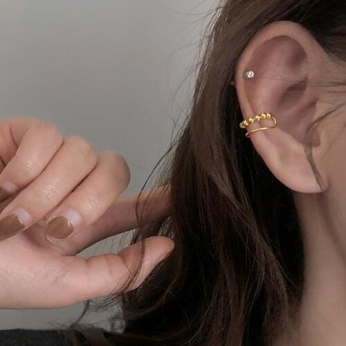 KISSLOVE Cilp Earring New Fashion Punk Ear Clips No Piercing Fake Cartilage Ear Ring Ear Bone Woman Girl Jewelry