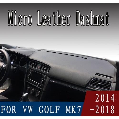 For vw Volkswagen GOLF GTI MK7 2014-2018 micro leather dashmat dashboard cover prevent sunlight pads dash mat 2016 2017 LHD+RHD