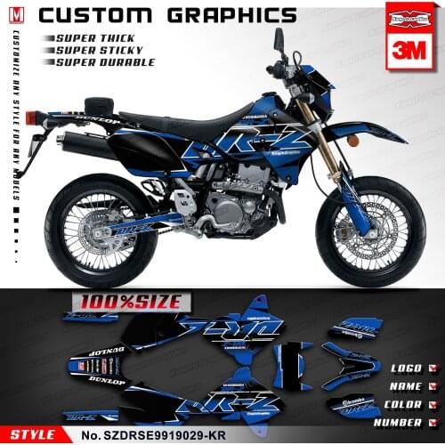 KUNGFU GRAPHICS Dirt Bike Vinyl Decals Off-road Stickers for DRZ400SM DRZ 400 Enduro 1999 to 2019 KLX 400R 2002 2003 2004