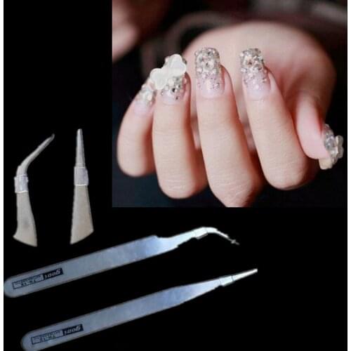 2pcs Quality Acrylic Gel Nail Art Rhinestones Paillette Nipper Picking Tool for nail art canni clipper