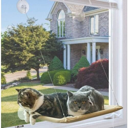 Cute Pet Hanging Beds Cat Sunny Window Seat Mount Pet Cat Hammock Comfortable Pet Bed Shelf Seat Bearing 20kg