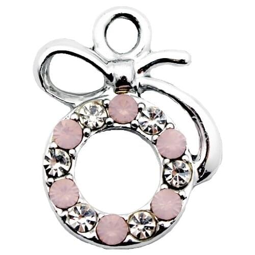 New 20pcs/lot Metal Silver Perfume Bottle Crystal Dangle Charms Lobster Clasp Charms For Women Bracelet Necklace DIY Jewelry