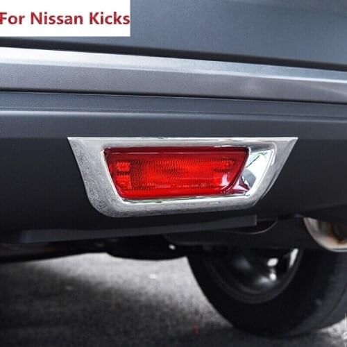 The New For Nissan Kicks 2016 2017 2018 ABS Chrome Rear Bottom Stop Brake Light Lamp Cover Trim Tail Stoplight Hoods