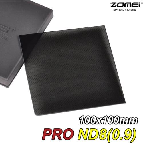 New Zomei Pro Optical Glass ND8 ND0.9(8x) 100x100mm 3 Stop Neutral Density Square filter for Canon Nikon Sony Lens 100mm*100mm