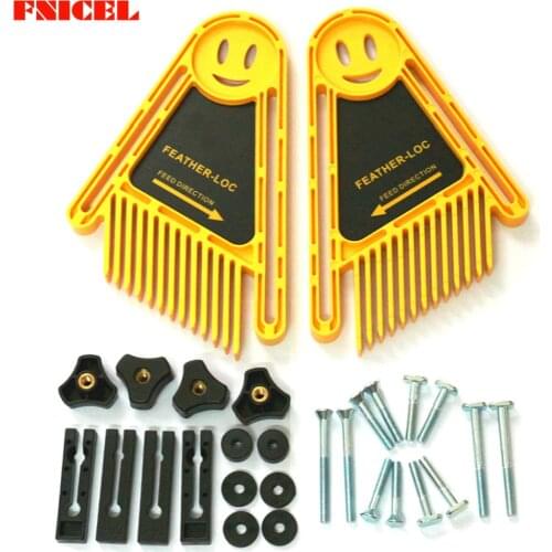 One Pair Of Multi-purpose Feather Loc Boards for Router Tables Table Saws and Fences Miter Gauge Slot Woodwork DIY