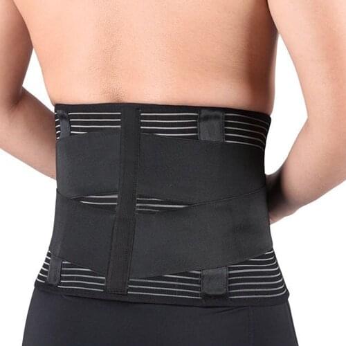 Steel Plate Orthopedic Belt Lumbar Disc Herniation Back Waist Bodybuilding Support Brace Muscle Strain Double Banded Ease Pains