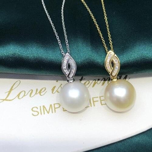 DIY Jewelry 925 Sterling Silver Pendant Base Settings Mountings Findings Parts for Pearl Crystal Jade Agate 5pcs/lot