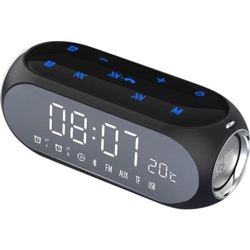 Portable Home Desktop Clocks Wireless Bluetooth Speaker Mobile Computer alarm clock digital Radio Receiver