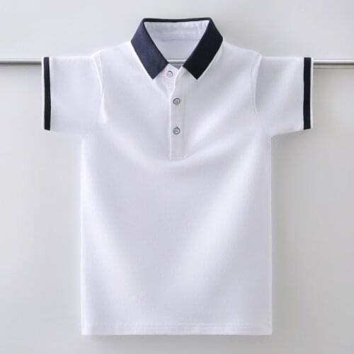 Childrens Polo Shirts Solid Brand Design Kids Leisure Short Sleeve Tops Tees For School Boys 4 6 8 10 12 14 Years Wear LC11
