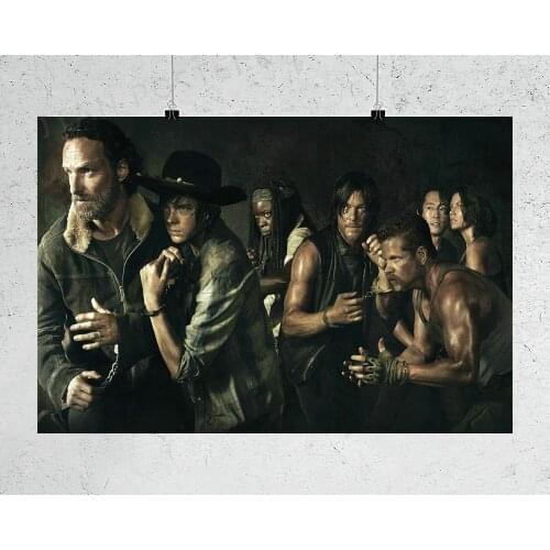 H335 Silk Poster Home Decoration The Walking Dead Season 5 SO4 Zombie Blood Hot TV Series Wall Art Christmas Gift
