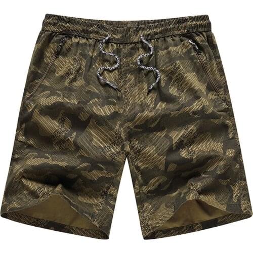 Camouflage Shorts Men Hot Casual Zipper Pocket Beach Shorts Male Bermuda Masculina Elastic Waist Brand Boardshorts Plus Size 5XL