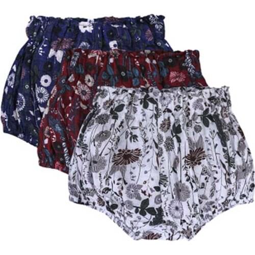 Baby Girls PrintingPP Pants Children Casual Summer Hot Shorts Linen Cotton Solid Boy Clothes Kids Sport Panties Infant Underpant