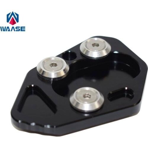 Waase Kickstand Foot Side Stand Extension Pad Support Plate For BMW F800ST F800 ST 2006 2007 2008 2009 2010 2011 2012 2013 2014