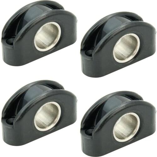 Marine Black Nylon Fairlead Bullseye 17 mm 11/16" STAINLESS STEEL INSERT