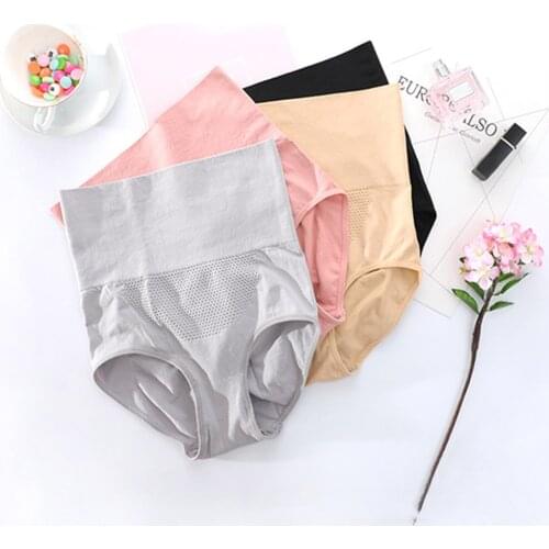 Women High Waist Seamless Panties Slimming Breathable High Elastic Soft Underwear A66