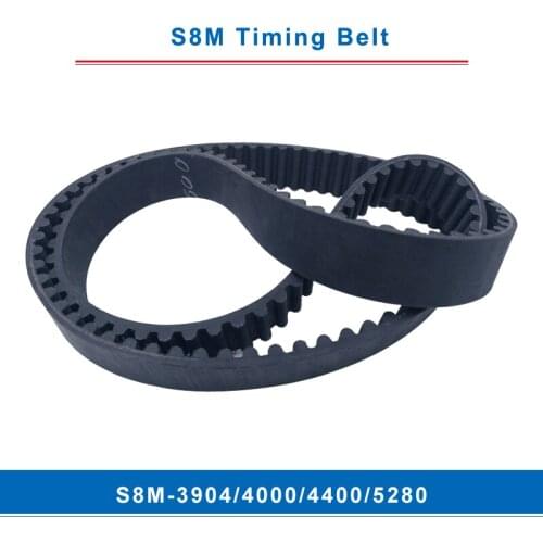 Timing belt S8M-3904/4000/4400/5280 teeth pitch 8 mm circular teeth belt width 20/25/30/40 mm for 8M timing pulley