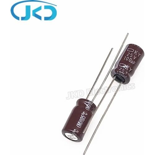 20pcs 100uF 25V NCC KY Series 6.3*11mm Low Impedance Original 25V100uF Motherboard Capacitor