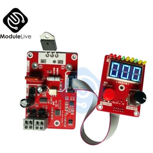 40A 100A Double Pulse Spot Welding Machine Encoder Time Current Digit Module Control Panel Plate Adjustable Current Controller