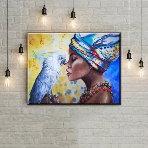 5D DIY Diamond Painting African Woman Rhinestone Diamond Embroidery Square/Round Diamond Mosaic Girl Crafts Retro Decoration