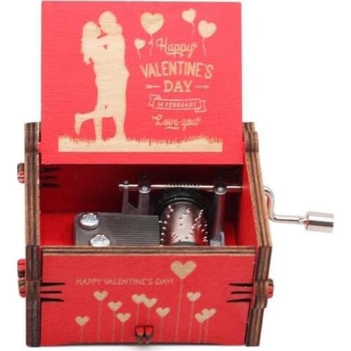 Antique Carved You Are My Sunshine Hand Cranked Music Box Love Girlfriend Love Wife for Valentines Day Gift A Birthday Present