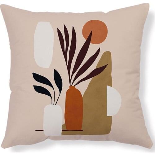 Home Simple Geometric Abstract Pillow Case Bedroom Square Soft Sofa Cushion Case Chair Relax Pillowcase