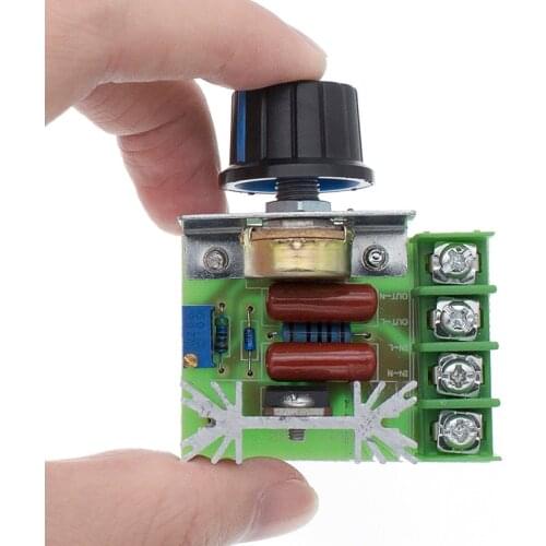 2000W Home Speed Controller Power Supply Universal Module 50V-220V Voltage Regulator Stabilizer Electronic Dimmer Motor Digital