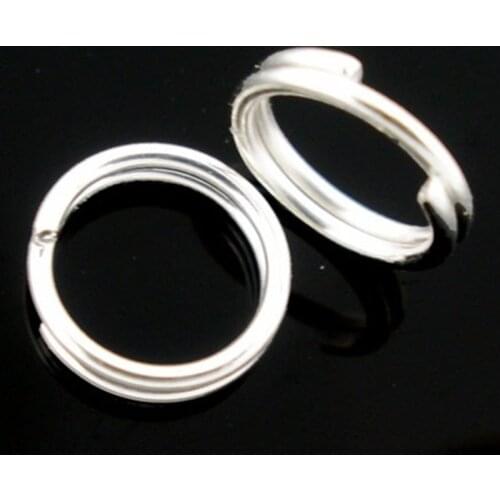 DoreenBeads 800 PCs silver color Double Loops Open Jump Rings 6mm Dia. Findings (B04156)