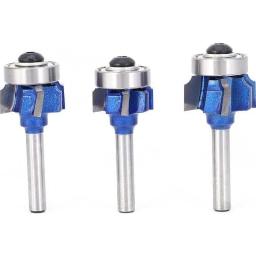 4 Tooth R1/R2/R3 Round Edging Milling Cutter 8mm Shank Carbide Router Bit Woodworking Trimming Engraving Grooving Cutting Tool
