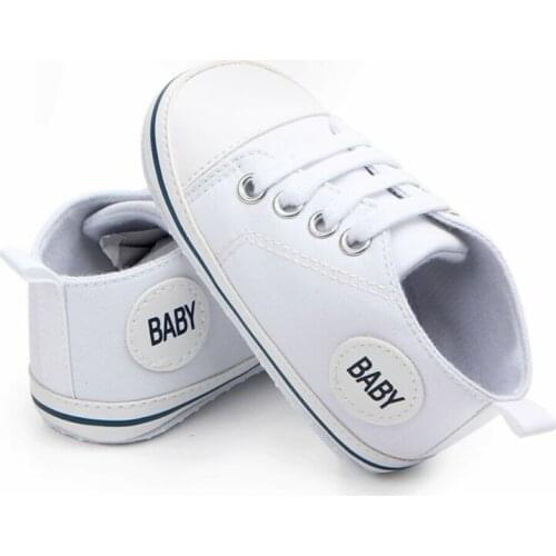 2021 Baby First Walkers Cute Newborn Kid Canvas Sneakers Baby Boy Girl Soft Sole Crib Shoes Pre Walkers