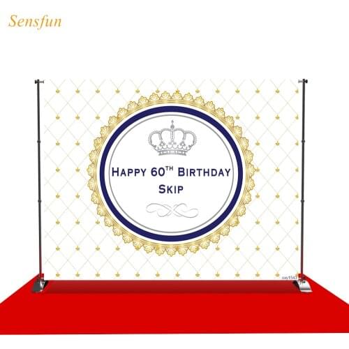 LEVOO photography backdrop birthday 60th golden frame custom prop fabric photography backdrop photocall photobooth