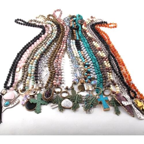 MOODPC Wholesale 20pc Mix Color Fashion Necklace Handmade Women Jewelry