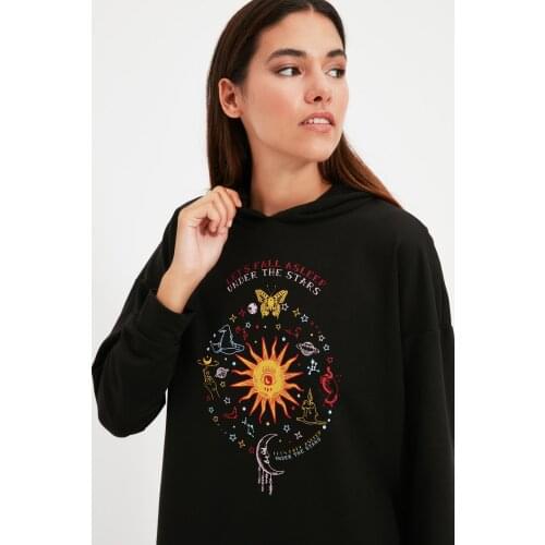 Trendyol Astrolojik Printed Sweatshirt Dress THMAW22EL1189
