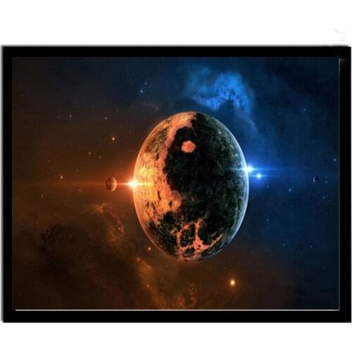 Full Square Round Resin Diy Diamond Painting Solar System Planets Earth Science 5D Embroidery Mosaic Cross Stich Kits
