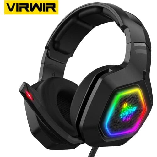 Professional HIFI Stereo Surround Game Headsets USB 3.5mm Wired Gaming Headphone RGB Light With Microphone For PS4 PS5 Laptop PC
