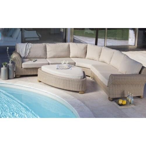 Luxury classic home furniture 5 Seater rattan corner Sofa Set