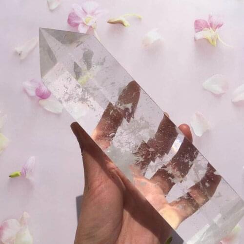 High temperature melting white crystal scepter, Reiki healing, fengshui 900-1000g