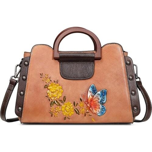 YourSeason Large Capacity Ladies Hand Painted Vintage Handbag 2021 Handmade Cow Leather Womens Cowhide Shoulder Crossbody Bags