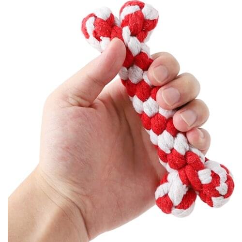 1PCS Dog Rope Toy Creative Bone Shape Dog Bite Toy Pet Bite Rope Pet Teething Toy Pet Funny Toy Dogs Interactive Training Toy